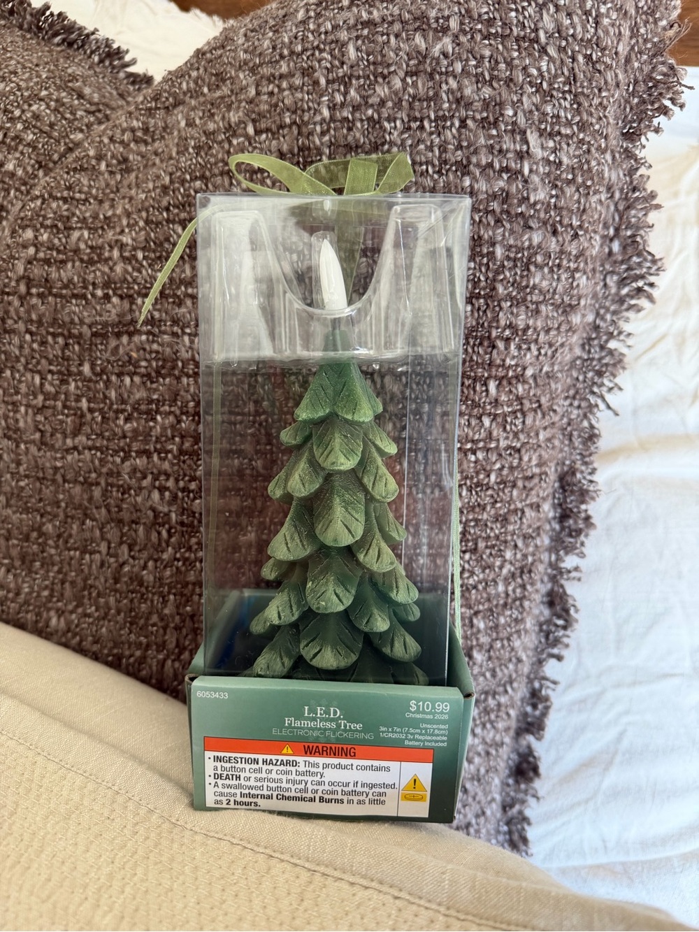 LED Flameless Christmas Tree Candle - Green - Hobby Lobby